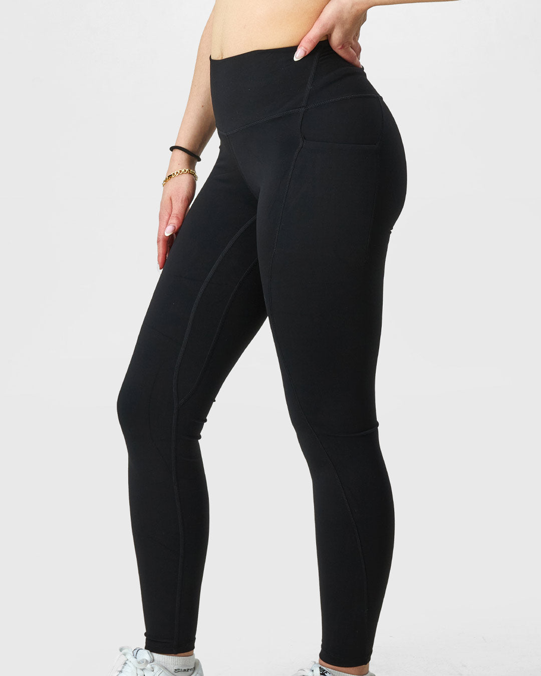 Black, leggings, yoga pants, activewear, fitness pants