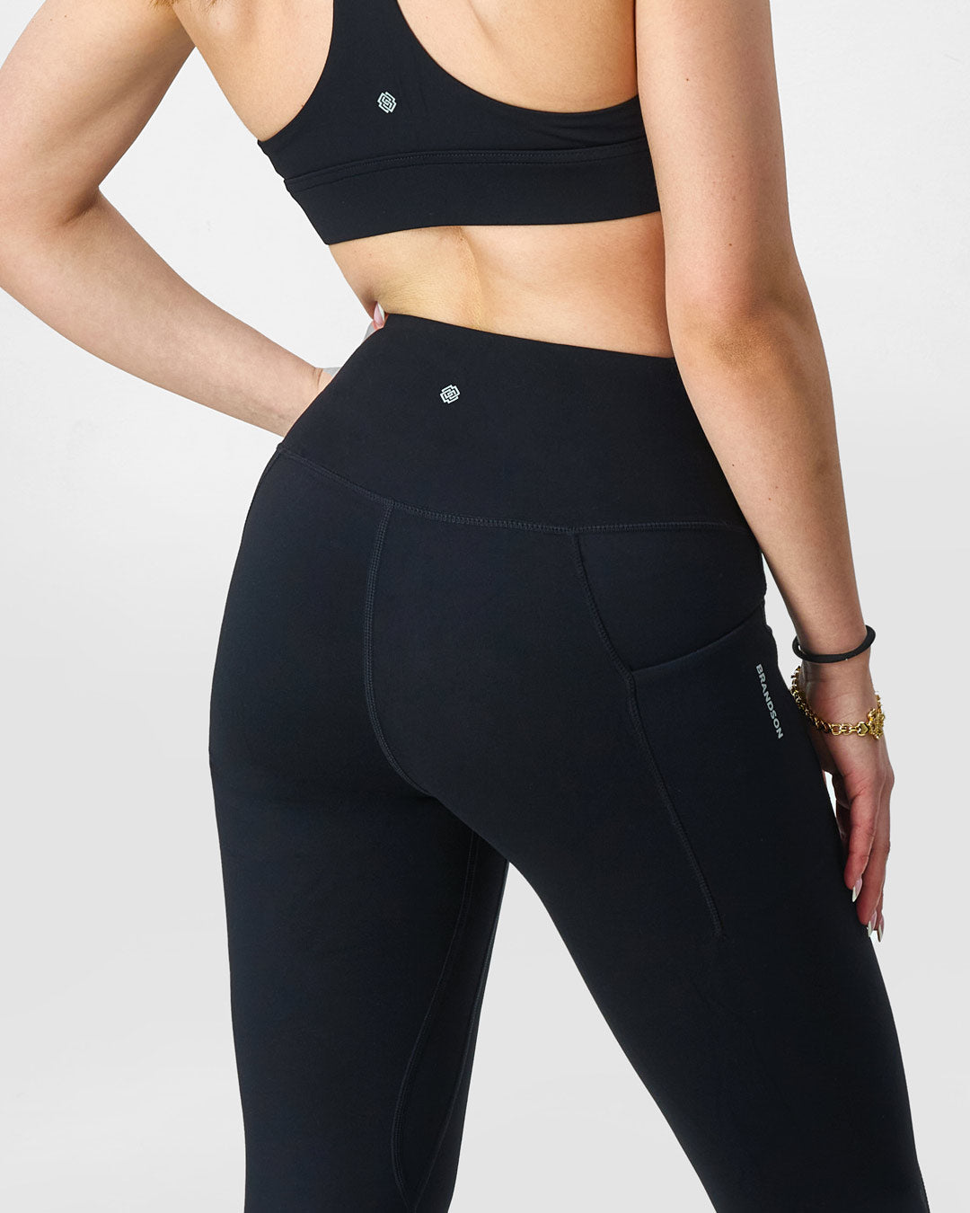 Black, leggings, yoga pants, activewear, fitness pants